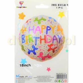 Balon foliowy happy birthday PIESKI