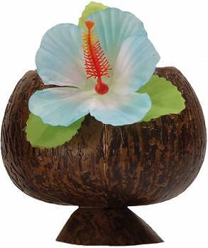 Kubek Kokos z Niebieskim Kwiatem